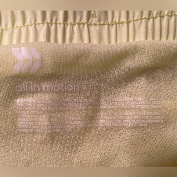 All In Motion Run Shorts in Yellow - Picture 7 of 9